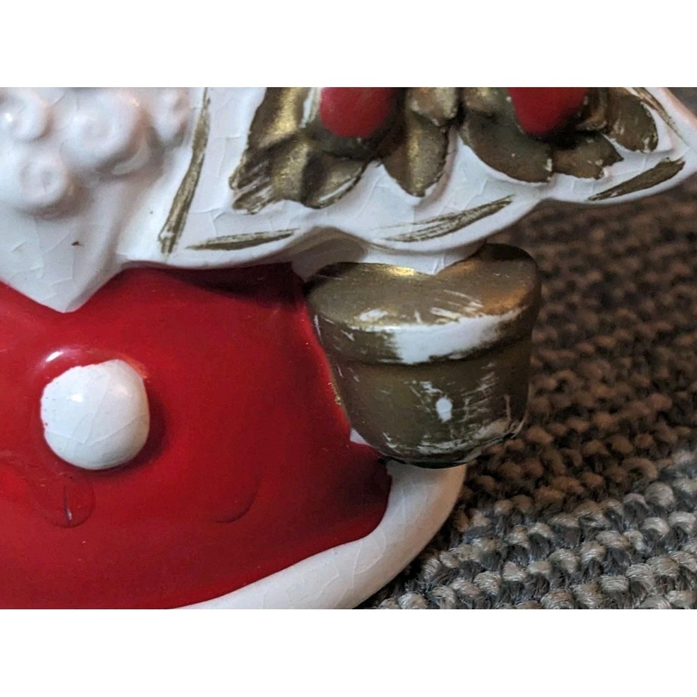 Vintage Napcoware Santa With Partridge In Pear Tree Christmas Napco NO Clapper - Picture 7 of 9